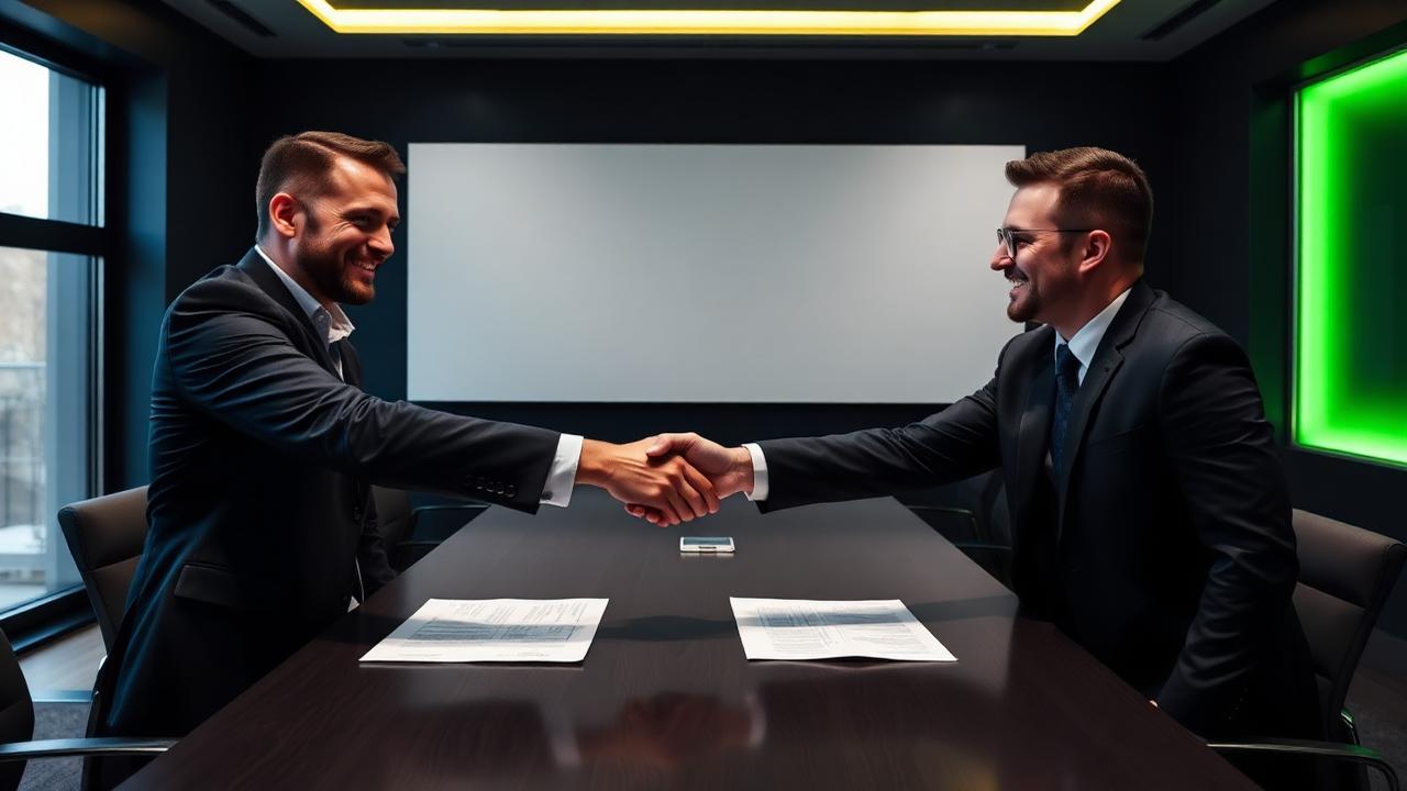 Business owner in Bury reviewing unpaid commercial invoices with a debt recovery specialist