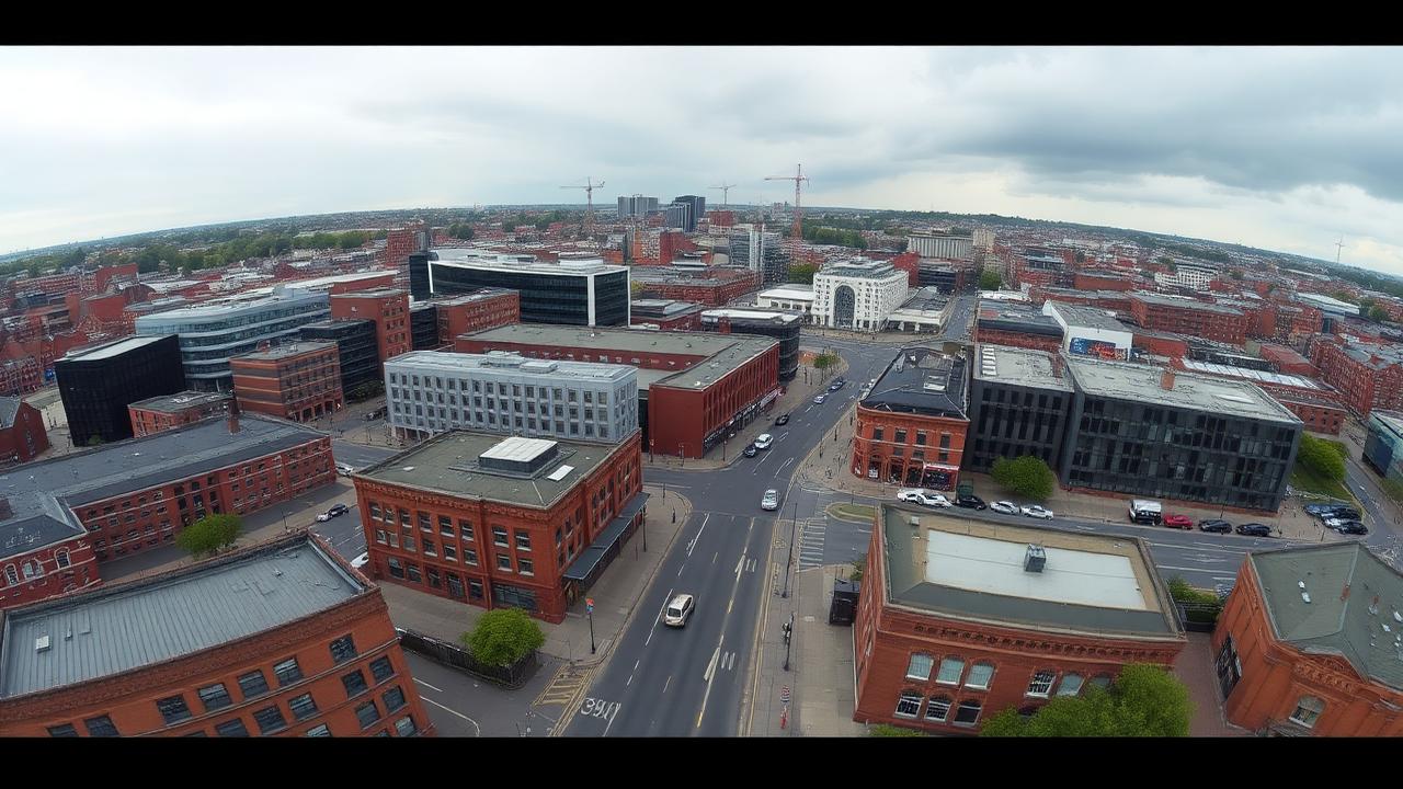 Business owner in Manchester reviewing unpaid commercial invoices with a debt recovery specialist
